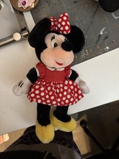 Vintage Disneyland Disney World Minnie Mouse 10  Plush Stuffed Collectible