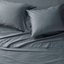King 400 Thread Count Percale Sheet Set Mineral Blue - Casaluna