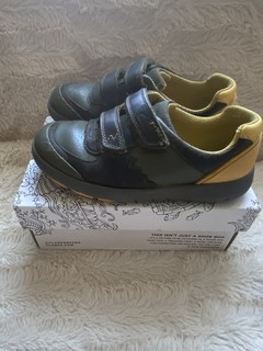 Boys Clarks Rex Quest T Size 12 G wide fit Shoes Khaki/Yellow