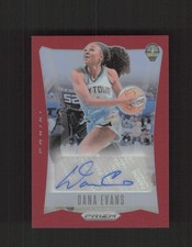 2024 Panini Prizm WNBA Dana Evans Throwback Signatures Red /99 AUTO