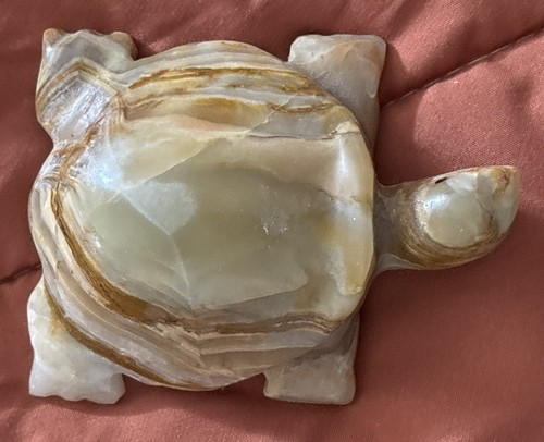 Beautiful Onyx Stone Tortoise Turtle Made in Pakistan 6” by 5”