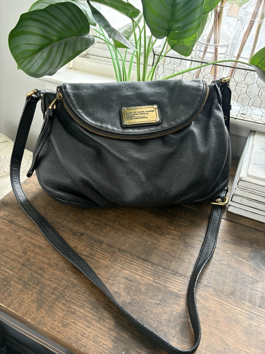 【美品✨️】MARC BY MARC JACOBS CLASSICQ レザー 黒 MARC BY MARC JACOBS Classic Q NATASHA Black Crossbody Shoulder Bag