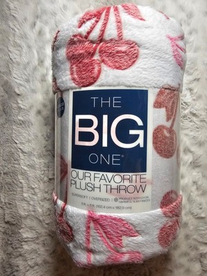 FROSTED CHERRIES Soft Plush Throw Blanket 5' x 6 ft - The Big One - New