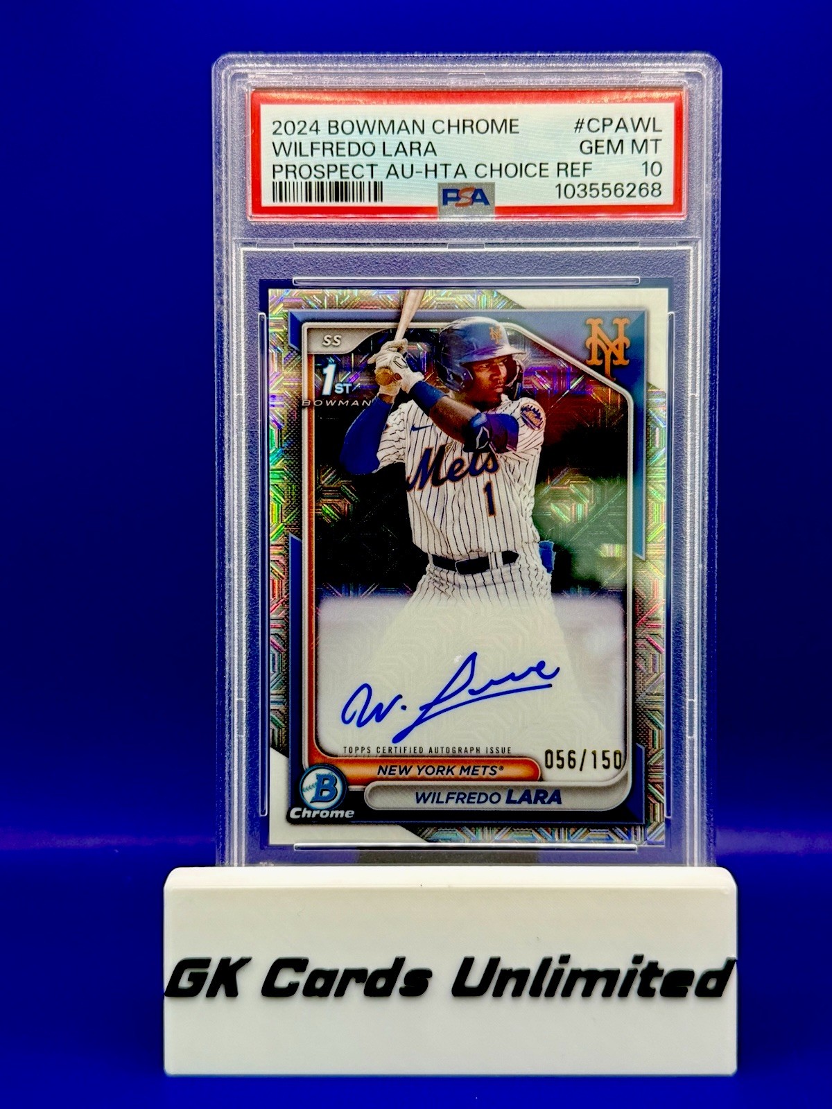 🔥🔥2024 BOWMAN CHROME 1ST AUTO WILFREDO LARA HTA CHOICE /150 METS🔥🔥