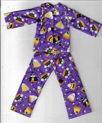 HALLOWEEN-Doll Clothes-Candy Print Pajamas fit Barbee/11 1/2 inch-Homemade H1