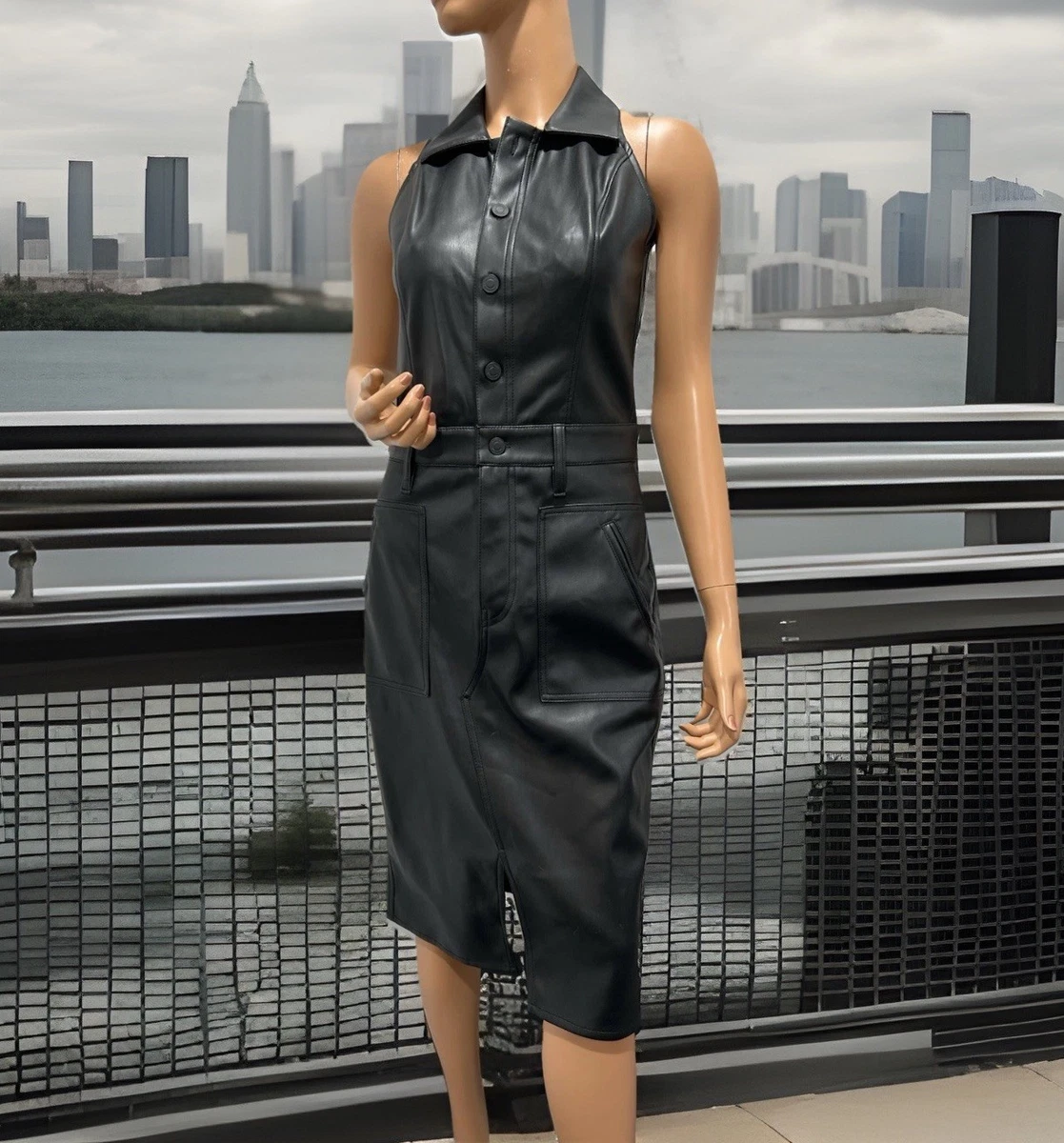 leopard leather dress Amari Satin Midi Dress in Mila Leopard Brown main image 0