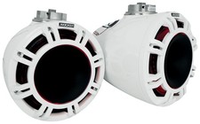 Pair KICKER 47KMFC9W 9" Marine Boat Horn Loaded Flat Mount Tower Speakers KMFC9W