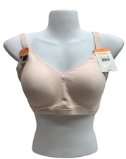 Warners Bra Womens Large Light Beige Wireless Seamless RM3911A-731 Lightly Lined