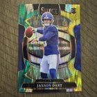 2025 Panini Select - Premier Green & Yellow Prizm Shock #193 Jaxson Dart (RC)