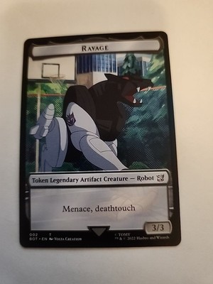 x1 Ravage Token T MTG Universes Beyond: Transformers M/NM, English