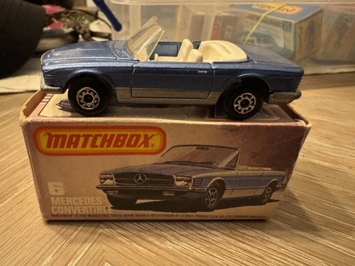Matchbox Superfast No6 Mercedes 350SL  Car with Original Box Lesney England