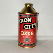 Iron City NOVELTY / REPLICA cone top beer can, paper label