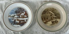 Vintage Corelle Currier and Ives Christmas Dinner Plates