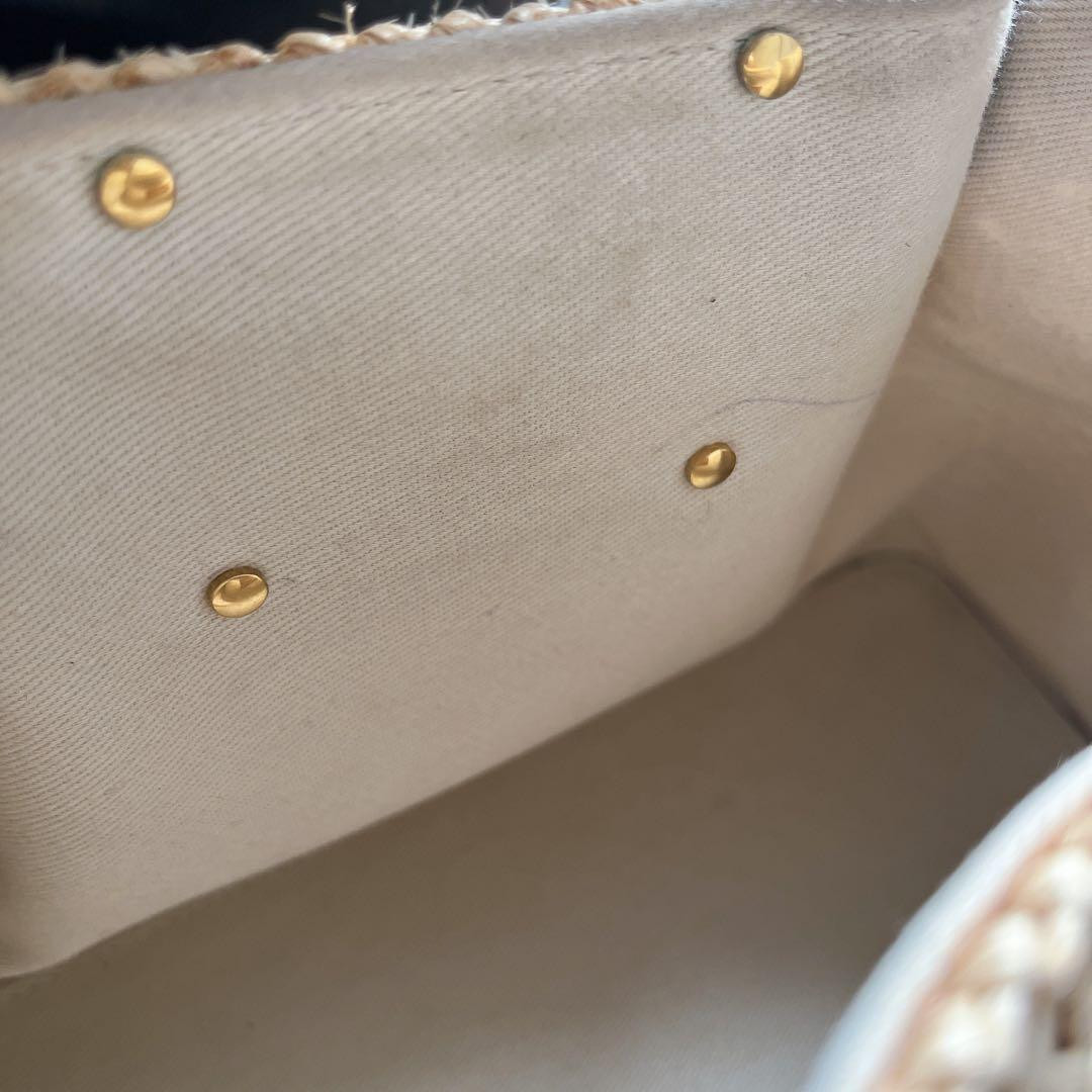 Valentino Garavani Rockstud Straw Tote 2Way Shoulder Bag Natural Brown thumbnail 13