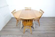 Ercol Circular Drop Leaf Dining Table & Chairs