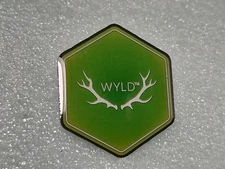 Wyld Cannabis Edible Gummies MMJ Pin Portland Oregon Green Antlers 6 Sided Rare