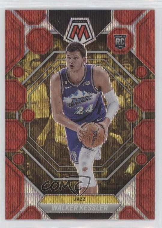 2022-23 Panini Mosaic Rookies Red Wave Mosaic Prizm Walker Kessler #212 0d3