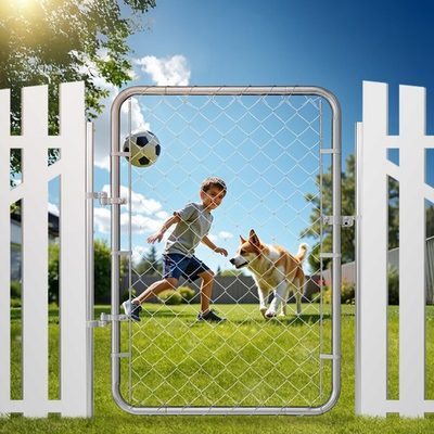 #ad #ad VEVOR Chain Link Fence Gate 32quot;x46quot; 72quot;x70quot; 72quot;x48quot; Galvanized Steel Garden Gate $91.90