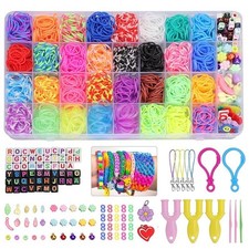 4800Pcs Kit Box+ Rubber Loom Bands Children Mult-color Make Woven Bracelet DIY🎁