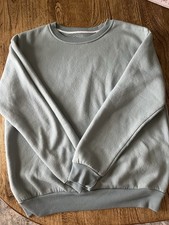 SHEIN Crew Neck XS Sweatshirt Long Sleeve Top Women  s Soft  Warm Light Blue