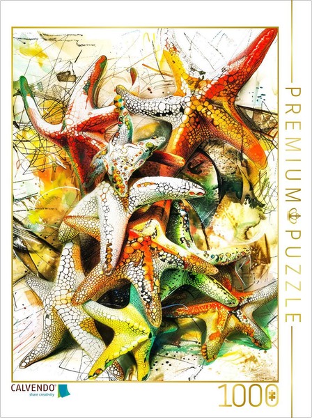 Calvendo Puzzle Color Symphony Of Starfish | 1000 Pieces, Finished Size 25.2 × 1-image
