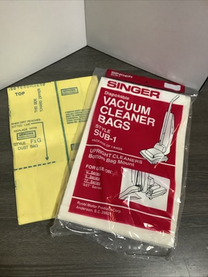 #ad Singer Vacuum Cleaner Bags Upright 3026 Eureka Famp;G Singer Singer Sub 1 Lot Of 4 $14.95
