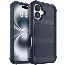 For iPhone 16 17 Pro Max 16e 17e Air 16 Plus Shockproof Case Phone Cover Blue