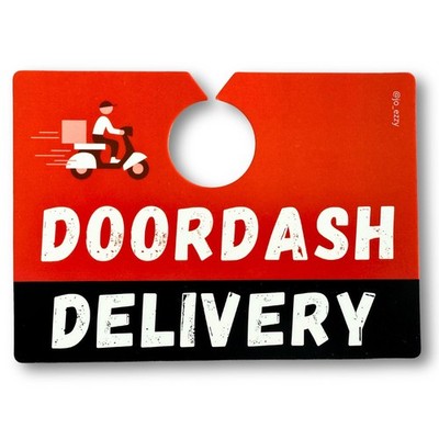 DoorDash Delivery Car Sign â   Double-Sided for Dashers Red, Black & White