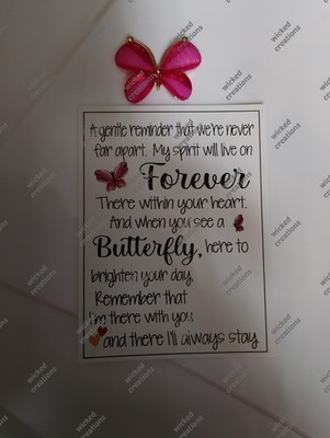 kleine Taschenumarmung Schmetterling Token Andenken Geschenk  