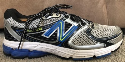 New Balance Running Shoes Men Size 11.5D 680 V2 Abzorb Outsole Blue Gray Trainer