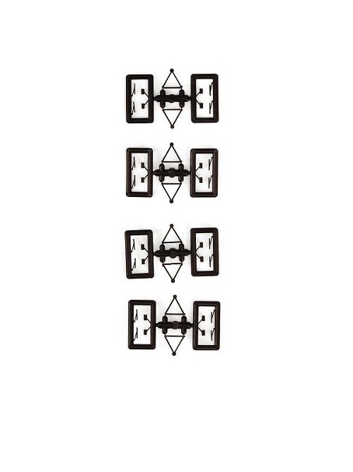 Vk-Models 36091 - 1/87 Accessories Mirror + Wiper, Black, 8 x - New