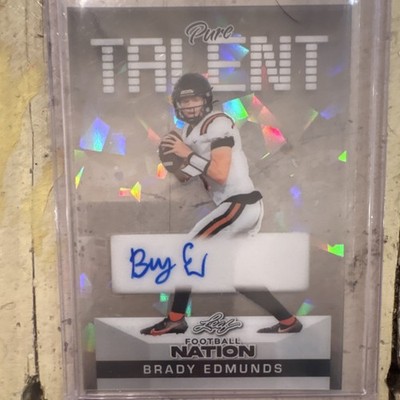 Leaf Football Nation Pure Talent Autographs Brady Edmunds #PA-BE1 Autograph 4/15