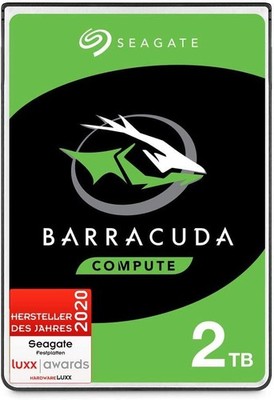 Seagate BarraCuda 2TB, Interne Festplatte HDD, 3.5 Zoll, 7200 U/Min, ST2000DMZ08
