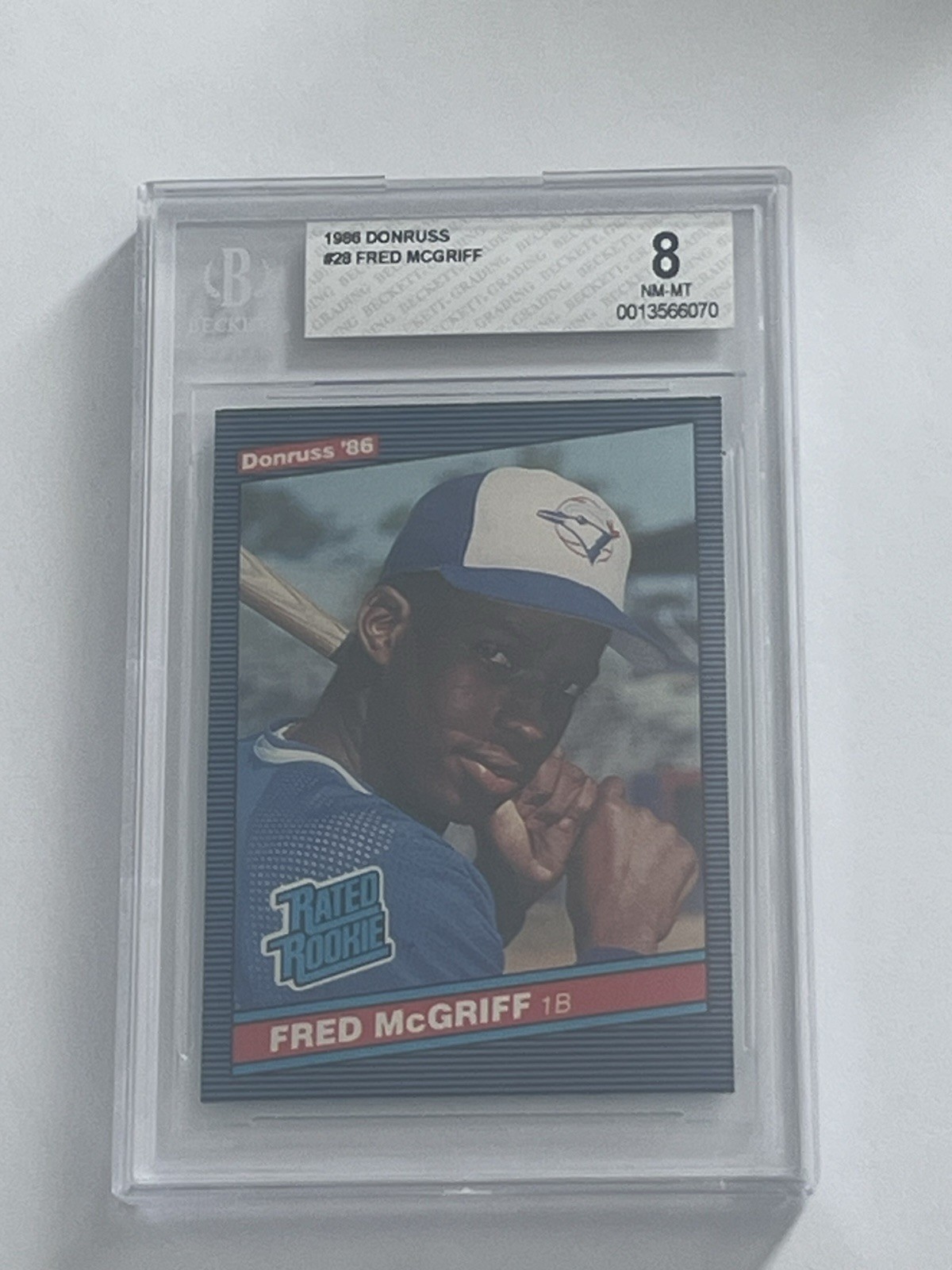 1986 Donruss Rated Rookie Fred McGriff #28 (RC) Crime Dog HOF