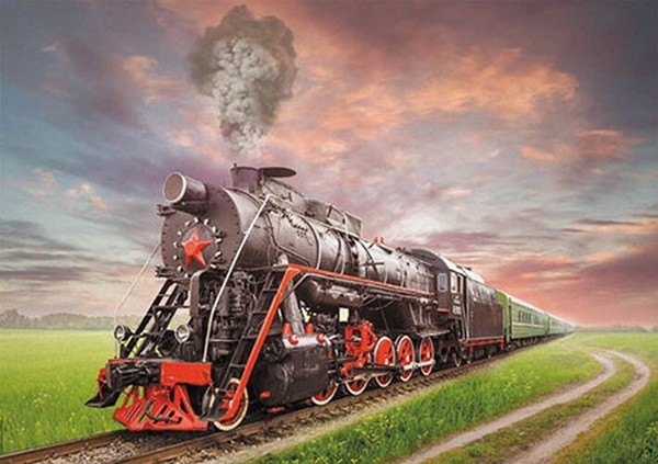 Puzzle (2000 T.) Dampflok (Educa) Neu/Ovp-image