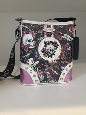 Ed Hardy Purple Backpack with Artistic Patches Ed Hardy Backpack - Etsy main image 2