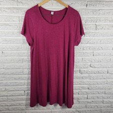 Old Navy Womens Dress XXL Plus Mini Short Sleeve Purple Linen Polyester Comfy