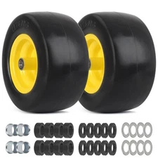 11x6.00-5 Mower Tire & Wheel, 11x6-5nhs 3/4" Bearing 5.8"-8" Centered Hub 2 Pac