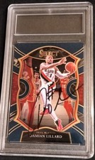 Damian Lillard Trailblazers 2020 Panini  Blue Autographed Not Certified Original