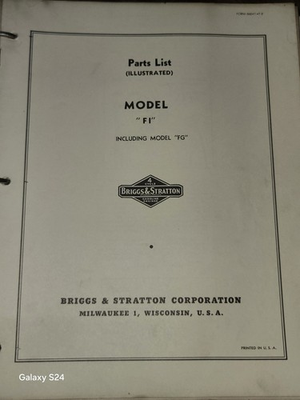 #ad Briggs amp; Stratton PARTS LIST ILLUSTRATED MODELS FI INCLUDING MODEL FG $19.99
