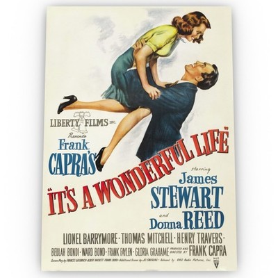 Its A Wonderful Life Filmposter Satin Hochwertig Archiv Atemberaubend A1 A2 A3