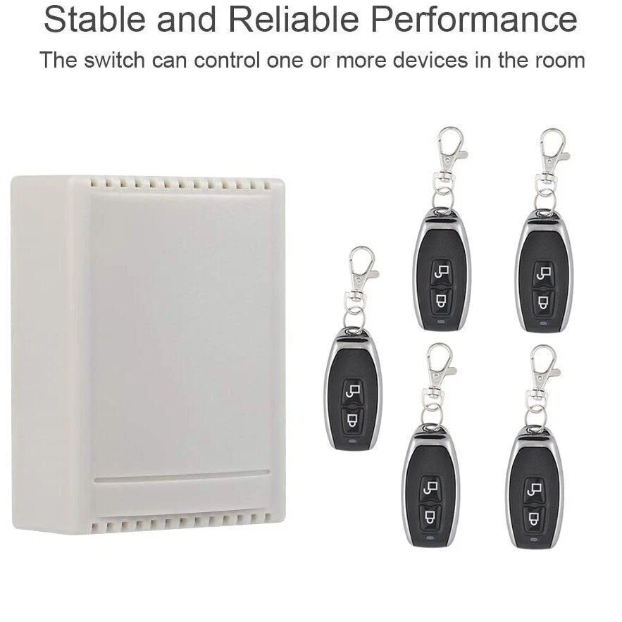 2Kanal Funkschalter Empfänger Modul 433Mhz AB Fernbedienung Für Motor Gate Neu - Bild 4 von 4