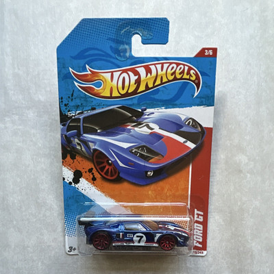 Hot Wheels Thrill Racers 2011 Ford GT 1:64 Diecast Blue/Red/White Unopened