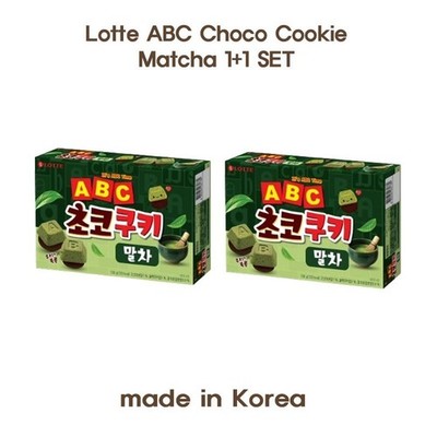 Lotte ABC Choco Cookie Matcha 1+1SET Premium Schokolade Made in Korea