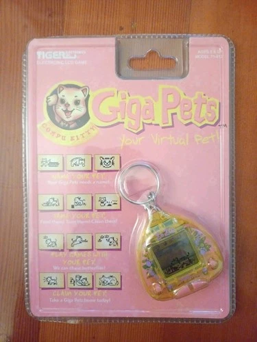 Tiger Giga Pets Compu Kitty Virtual Pet - 71-612 Vintage Brand New 🔥