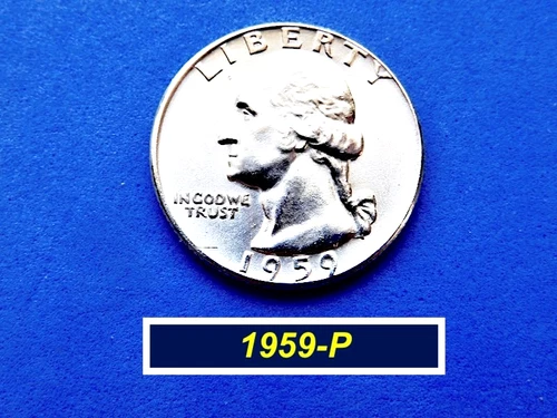 1959-P  Washington  Quarter   ➪  UNCIRCULATED LUSTROUS Coin  ➪ 259*