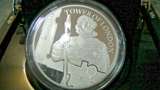 +SILVER PROOF 2019 THE TOWER OF LONDON  5OZ YEOMANS WARDERS AS STRUCK