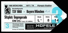 Ticket | 1977/78 | TSV 1860 München - Bayern München | Bundesliga