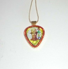 DEVO Band Concert Guitar Pick Pendant Chain Pop Music Song Love Youtube Whip MTV