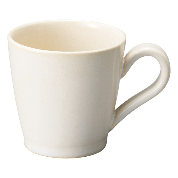 Shigaraki yaki ware pottery coffee tea cup Mug Light White glaze Japanese